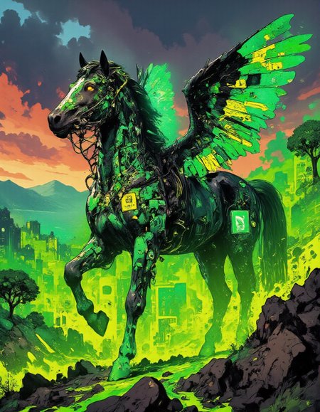 <lora:digital-abyss:1> bo-abyss, <lora:ck-shadow-circuit:1> in the style of cksc, <lora:CPA:1> anime, cyberpunk, <lora:dreadmirth-style-art:1> dreadmirthart, <lora:FLUX-daubrez-DB4RZ-v2:0.3>, <lora:ink_splats_flux:1> ink splats, <lora:Flux_Rainbow_Morph:1> rainb0w m0rph