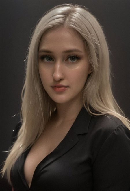1girl, a 30 year old gorgeous woman, milfpeaches, detailed skin face and eyes ,very intricate, natural lighting , at bar in nightclub, dark room, skin pores, smoke, relax, diffused light, elegant coat, chair, blazer, jeans, makeup, heart-shaped lips, high-heels, laced bra, shy, black shirt button-up, ((very long hair)), low contrast, natural face, blonde hair, cerulean eyes, dark circles under eyes, smile, natural breast, round breasts, sexy and curvy body, sitting on counter, crossed legs, long curvy legs, focus eyes,( wavy hair), glasses, from below,