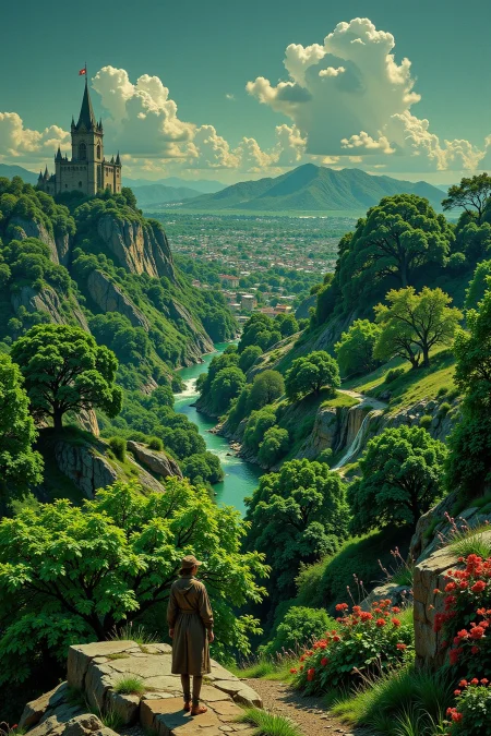 green city beautiful  landscape photo, photography, Fujifilm XT-4 Viltrox, realistic, noon, woman, very intricate, very detailed, sharp, bright, colorful, <lora:Hand v2:0.5> <lora:Anti-Blur:1><lora:Insane Detail Slider:0.25>  <lora:flux.1_lora_flyway_Epic-detail_v2:0.3> <lora:fluxenhancer:0.25> <lora:Anime art - Variant 2:1>