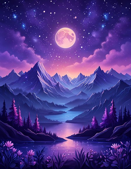 novuschroma14 style Mountains and Sea   <lora:novuschroma14 style:1> <lora:sdxl_lightning_8step_lora:1>