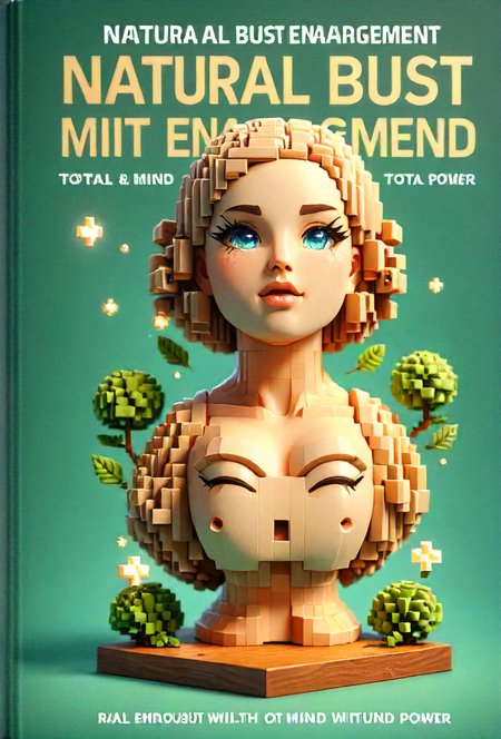 book cover title "natural bust enlargement with total mind power" ,  <lora:cinexart:0.5>, <lora:wizards_vintage_romance:0.6>, <lora:Harrlogos_v1.1:0.8>,  <lora:ral-vxl:0.8> ral-vxl