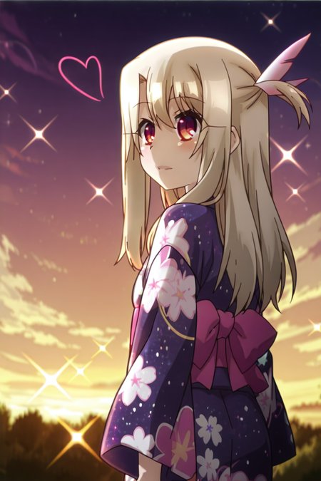 detailed background, shiny skin, posing,
heart, bloom, glitter, sparkle,
<lora:prisma.il:1>,
prisma,
illya, yukata,