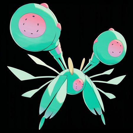 <lora:pokemon_pony_xl:1>, watercolor creature art like pokemon, Type: Bug, Type: Poison, Egg Group: Field, is a pokemon creature that The animal's claws can retract completely, revealing Teal pads that allow for silent movement.,The animal's breath is infused with a Teal scent that marks its territory and attracts mates,The monster's stretch causes a cascade of Magenta sparks to shower from its body a display of its latent power,The animal's stride is graceful, each step a testament to its noble heritage and untamed spirit,It has a membranous Teal appendage that flutters rapidly, used for cooling down after exertion score_9, score_8_up, score_7_up, score_6_up, score_5_up, score_4_up.  Simple black background, (Masterpiece:1.3) (best quality:1.2) (high quality:1.1)