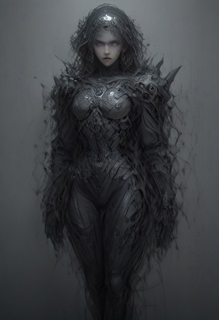 Setting within dark concrete ruins. (RUNNING)
Full body portrait, angry expression, looking at camera,  standing, feet visible, normal human proportions,
man, tall smart person, royal soldier, royal military, regal being,
ornate uniform, (white and gold porcelain royal celestial clothes), holding scifi weapon, mechwear, commando uniform, crystal details in armor, crystal ornate earrings, crystal jewelry, details fractal armor,
((((crystallization of the face)))), teeth made of quartz, ((((eyes made of ulexite)))), hair made of Fanlike acicular-fibrous crystal groups, thin crystal hair, flowing white fractal hair, large perfect eyes, crystal iris, eyes made of crystal, ((white porcelain skin)), (white_skin), glowing clear eyes, celestial eyes,  interweaving techno-anatomical and fractal elements, Ellen Jewett's intricate sculptural craftsmanship, no eyebrow hair,
dynamic lighting highlighting multifaceted textures, cinematic post-processing for an exquisite visual narrative, breathtaking surreal masterpiece,
sci-fi royal palace setting, single source lighting, low light setting, dark room, intense lighting,