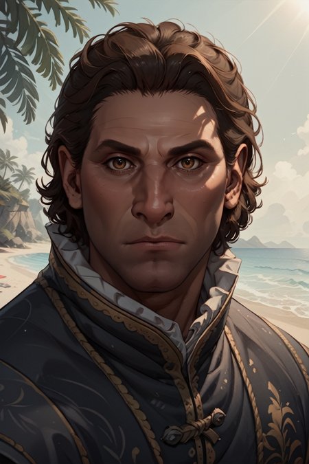 score_9, score_8_up, score_7_up, score_6_up
<lora:BGRaphael:0.9>
BGRaphael, 1boy, brown hair, brown eyes, looking at viewer, black and white portrait, male model with strong jawline, intense gaze, beach in the background, soft focus, dramatic shadows, moody atmosphere