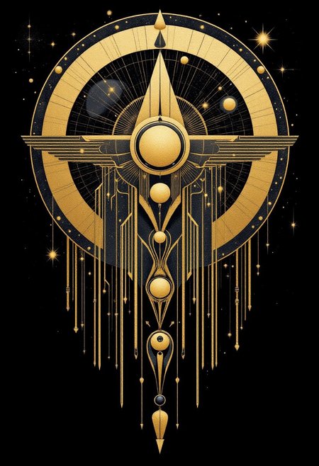 Fly me to the moon
Let me play among the stars
Let me see what spring is like
On a-Jupiter and Mars
In other words, hold my hand
In other words, baby , kiss me
Straight lines on bkack background 
Lone person center 
Princess Egyptian illuminati
Mysterious symbols 
ArsMJStyle, Art Deco
bo-golden