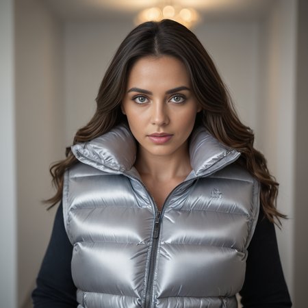 ((nsfw revealing outfit, large cleavage, freezerroom)) scene,squatting one irish middle aged women in  (rainbow <lora:pony_cropped_puffer_jacket:0.7> cropped_puffer_vest   shiny quilted nylon puffer cropped vest). A large puffer quilted cloak cropped vest draped over her shoulders and wearing a winter puffer cropped vest. Long wet hair. Ethereal Warrior Princess. freezer room covered in snow and ice, Erotic,  sensual, surreal. Detailed face. Perfect eyes, highly detailed beautiful expressive eyes, detailed eyes. 35mm photograph, film, bokeh, professional, highly detailed dynamic lighting, photorealistic, 8k, raw, rich, intricate details, key visual, vivid colors
<lora:add-detail-xl:1>