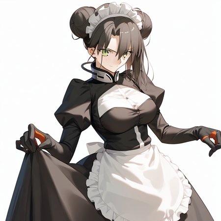<lora:Takeuchi_Takashi_PonyXL_style_v01:1>
<lora:agent.pony:1>
score_9 , score_8_up , score_7_up , source_anime , 
masterpiece , best quality , ultra-detailed , 
BREAK
agent \(girls' frontline\), maid
1girl , woman , huge breasts , light smile , light blush , ((jeanne d'arc (fate)):0.5)  , 
long black hair  , maid dress ,  
hand on hip