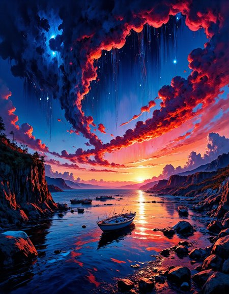 <lora:FLUX.1-DEV_-_Wild_1970s_Fashions_LoRA:1> 600-inspired,  breathtaking, definition, detailed, epicphotogasm-colorfulphoto,  swirl, 
<lora:Eldritch_Expressionism_for_Flux:0.6> expressionist painting of a sea scene with bold vibrant color oil painting,  beauty  night Of cloudless climes and starry skies And all thatâs best of dark and bright,
<lora:artilands:0.8>,
<lora:Cinematic_style:0.7>,
<lora:FluxMythP0rtr4itStyle:1>,