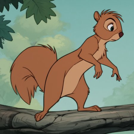 score_9, score_8_up, score_7_up, score_6_up, score_5_up, score_4_up, source_furry, squirrelArthur, feral, male, squirrel, brown fur, squirrel tail, standing, in a tree,
