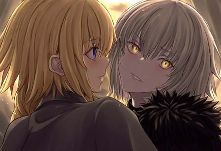score_9, score_8_up, score_7_up, score_6_up, score_5_up, score_4_up, source_anime, 2girls, 
jeanne d'arc \(fate\), jeanne d'arc alter \(fate\), 
masterpiece, best quality, very aesthetic, absurdres,