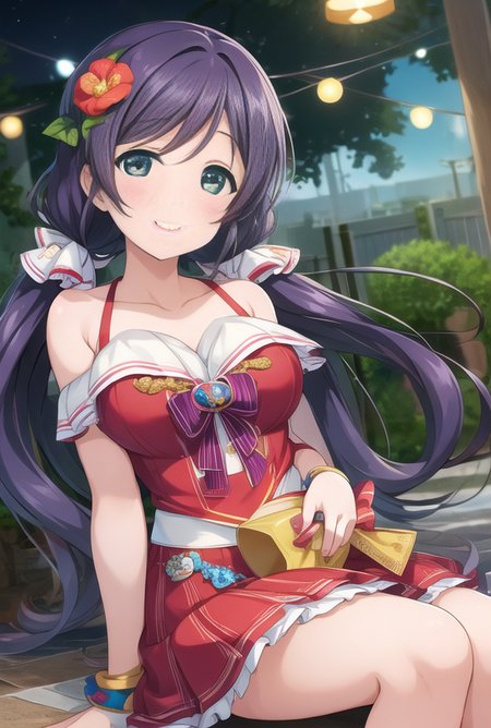 nozomi_tojo, (long_hair), long hair,1girl, solo, purple_hair, twintails, aqua_eyes, hair ornaments,((8k, RAW photo, highest quality, masterpiece), High detail RAW color photo professional close-up photo, (realistic, photo realism:1. 37), (highest quality), (best shadow), (best illustration), collarbone, ultra high resolution, highly detailed CG unified 8K wallpapers, physics-based rendering, cinematic lighting), <lora:tojo_v1:0.5>
1girl, solo, , roxy migurdia, 1girl, ahoge, alternate hairstyle, bangs, bare shoulders, blue bow, blush, breasts, breath, , hair between eyes, long hair,  smile, nipple,  small breasts, solo, thighs, very long hair, , ((masterpiece)), sideface, very detailed face, cheerleader, pompons