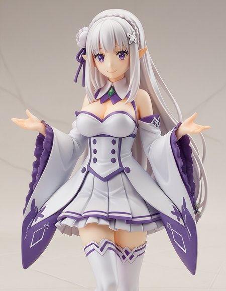score_9, score_8_up, score_7_up, source_anime, 
<lora:rezero-emilia-s3-leak-ponyxl-lora-nochekaiser:0.5>, 
emilia, braid, crown braid, flower, hair flower, hair ornament, hair ribbon, long hair, pointy ears, purple eyes, white hair, x hair ornament, large breasts, 
detached collar, detached sleeves, frilled sleeves, frills, long sleeves, miniskirt, pleated skirt, ribbon, skirt, thighhighs, white skirt, white sleeves, white thighhighs, wide sleeves, zettai ryouiki,
<lora:gsc-figurines-ponyxl-lora-nochekaiser:1>, gsc figurines, 1girl, smile,