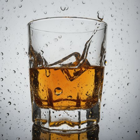 rain on whiskey glass<lora:Rain_on_Glass_XL:1>
