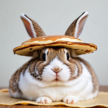 Here's a bunny with a pancake on its head.
<lora:SDXLHighDetail_v5:0.8> <lora:detailed_notrigger:0.8>