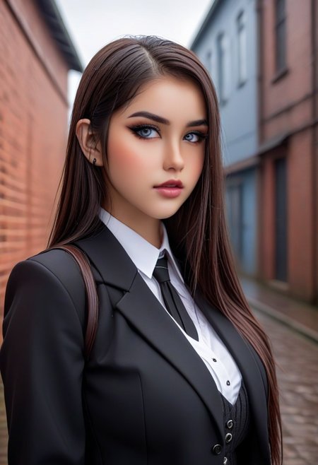 28yo              V3r0t1k4,                                                          alleywall background,                              black jacket, long sleeves