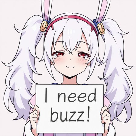 masterpiece,best quality,amazing quality,absurdres,Very detailed drawing, Beautiful girl, Super high-class illustration, Beautiful composition, Highly detailed, High resolution, Very aesthetic, High quality, High resolution, Masterpiece, Best Quality, high quality, detail, super detailed, beautiful, exquisite, insane details, hyper detail, dynamic angle, expressive face expression,
masterpiece, best quality, detailed, ultra detailed, extremely detailed CG, very detailed, complex, professional quality, high resolution, 4K, 8K, absurd, HD, vivid quality, sharp focus, rich contrast,
lively, lively and cheerful, dynamic, smiling, seductive smile, mischievous expression, anime style, high quality, illustration, very detailed, anime style, dynamic angle, pretty woman, alone,  expressive face,
Laffey, looking sad, almost crying,
need_buzz, holding sign,