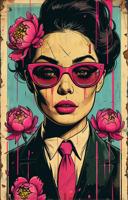 masterpiece,best quality,<lora:tbh335-sdxl:0.6>,illustration,style of Butcher Billy
 decaying peonies