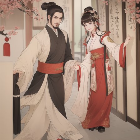 The young man wrote a couplet on the door of the wine shop, and it was named "Jinsheng Wine" from then on.
<no background ><blur background >
chinese_clothes, chun-li, double_bun, facial_hair,  ,hanfu, kimono,(masterpiece, best quality:1.2), (illustration:1.1),traditional chinese ink painting, [modelshoot style],  (smile), [looking at viewer], wearing long hanfu, hanfu, song, wuchangshuo,
<lora:Moxin_Shukezouma11:0.3> <lora:Xiaorenshu_v20:0.5>,shukezouma, negative space, shuimobysim