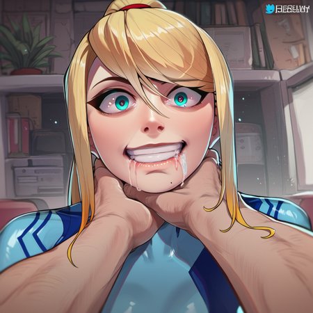 score_9, score_8_up, score_7_up, score_6_up, score_5_up, score_4_up,
1girl, 1boy, pov, choking, looking at viewer, grin, wide-eyed, drooling,
samus aran, 
<lora:ponyxl-choking-concept-v03:1>