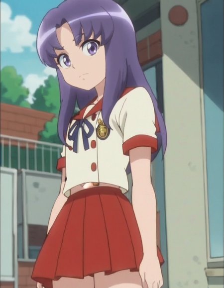 score_9, score_8_up, score_7_up, anime screencap, solo,1girl,hikawaiona,school uniform,skirt, serafuku,  red skirt,looking at viewer,cowboy shot,<lora:hikawaiona:0.8>