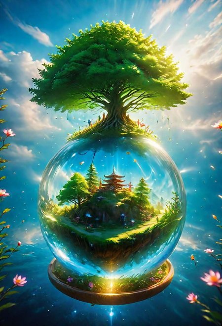 realistic, (floating islands or clouds where souls peacefully reside, enjoying eternal bliss, glass:1.5), (best quality, masterpiece, colorful, highest detailed), ultra detailed, 8k, (intricate details, hyperdetailed:1.15), (photorealistic:1.2), (raw photo:1.2), detailed, (official art, extreme detailed, highest detailed), soft nature lights, soft colors, (natural light, ray tracing, cinematic lighting, bloom, volumetric light), beautiful soft light,cinematic color, rim lighting, vibrant details,pore detail, hyper-realistic, hand, (low angle shot) ,super detailed, super realistic, super fine detail depiction, high resolution, stand,