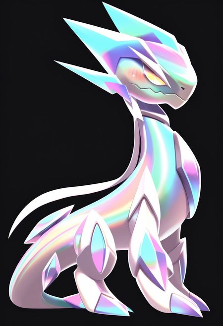 score_9, score_8_up, score_7_up,8k,(masterpiece,best quality)),best res,,good anatomy,cute,(sexy:1.3),ultra cute,,face,hot,female,smiling,extremely detailed face,4k,happy, upper body,,detailed eyes,beautiful,smiling,,cute,very cute,upper body,tall,arms,,  blush, perfect lighting, hips, skinny,,tall female,prismadragon, solo, simple background, closed mouth, full body, yellow eyes, from side, pokemon (creature), no humans, glowing, black background, gem, claws, colored sclera, dragon, animal focus, yellow sclera, standing, outline