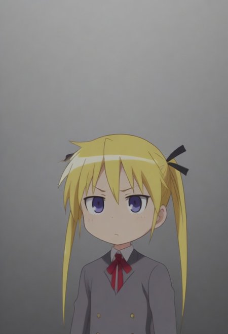 source_anime, anime screencap, source_anime, auratheguillotine, anime screencap, masterpiece, source_anime, shiny skin,,,,,,,sonyakmb, blonde hair, long hair, twintails, hair ribbon, purple eyes,, school uniform,