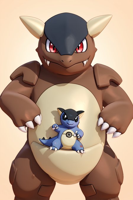 score_9, score_8_up, score_8,   BREAK, , zzKhan, no humans, claws, red eyes, black eyes, fangs,   <lora:Kangaskhan_Pokemon_PDXL_v3:0.8>,  , BREAK, smile, closed mouth, looking at viewer, cowboy shot,  ,,, embedding:zPDXL, Expressiveh, ,,, <lora:MantisStyle_PDXL_v2:0.8>, <lora:SDXLFaeTastic2400:0.5>, <lora:Expressive_H-000001:0.4>,