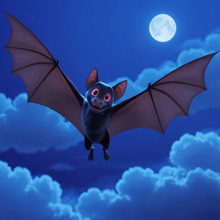 1boy, solo, Dracubat, male, bat (animal), red eyes, black fur, wings, feral

BREAK in the sky, flying, night, moon, clouds, looking at viewer, smiling, happy

BREAK best quality, amazing quality, very aesthetic, absurdres, newest