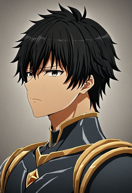high resolution, solo, best quality, 1Boy, Seiya Kanie, black hair, short hair, portraits, looking at viewer, focused gaze forward, upper body, head upright, neutral expresion, OverallDetail