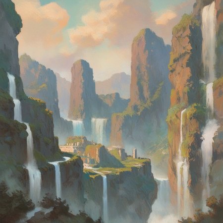 score_9, score_8_up, score_7_up, score_6_up,    ultra detailed, landscape, floating islands, waterfalls