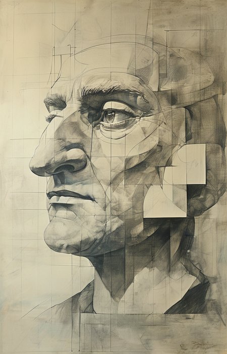 masterpiece,best quality,<lora:tbh133-sdxl:0.85>,(((portrait of SpongeBob SquarePants))),drawing,style of Raymond Duchamp-Villon,sculpture,