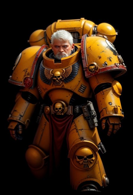 Prompt: Score_9_up, absurdres, source: Gamesworkshop, Rogal Dorn of the Imperial Fists Astartes chapter, muscular rugged cleanshaven man in Yellow armor and short white hair wearing, best quality, expressive eyes, perfect face, perfect anatomy, highly detailed, perfect hands, Warhammer 40K, space marine, mantisdetailerse, adddetails, MOVIE STILL
FILM STILL
CINEMATIC
CINEMATIC SHOT
CINEMATIC LIGHTING, ImperialF40K