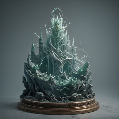 8k,hi res,(surreal,score_9, score_8_up, score_7_up, score_6_up),realistic analog photo, award winning photo,magnificent, celestial, ethereal, painterly, epic, majestic, magical, fantasy art ,((glowing runes:1.5),((The Elven style:1.7)),((Elven Tower:1.3)),(against the background of fabulous nature:1.5),((fabulous nature:1.7)),((Elven tower, stands against the backdrop of mountains)),(((a tall green transparent jade  fairy-tale elven tower decorated with mythical golden statues and shining with magical light, where magical runes seem to be perfectly intertwined with the archetecture of the tower:1.7))), where the natural elements are rampant (((the power of the storm, the power of lightning, the power of fire))), where natural elements run amok (((the power of the storm, the power of lightning, the power of fire))) ((beautiful ancient fairy garden of emerald jade runestones:1.5)),(realistic detailed background),<lora:Tangbohu Detail Tweaker:-0.1>,<<lora:Awfully_Stylish_v15.2:1>,<lora:glowneon_xl_v1:0.75> glowneon,STX&ChrisHrrFrstF, <lora:Tempest_Magic_-_XL_Grimoire:1>, tempestmagic