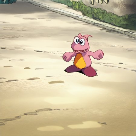 <lora:Hoshi_no_Kaabi_Style_Concept:1> hnkscreencap, fake screenshot  <lora:Character_Jinjo_Banjo_Kazooie:1> jinjo, no humans