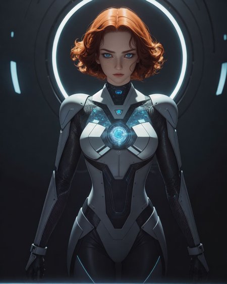 (Marsaili_v1), (style of Nick Knight), a quantum physicist woman, standing in a futuristic laboratory, manipulating shimmering dimensional threads, a glowing portal to a parallel universe behind her, her eyes reflecting infinite multiverse fractals, wearing a sleek metallic silver lab coat with holographic accents, a high-tech belt with glowing instruments, translucent gloves emitting faint light, intricate jewelry resembling molecular structures, a sharp asymmetrical bob haircut, backlit with ethereal light, surrounded by floating holographic equations, neon blue and violet hues dominating the atmosphere, dramatic contrast lighting, surreal sci-fi aesthetic,  <lora:30sTechnicolorMovieV2:0.37> (ArsMovieStill, movie still from a 1930s technicolor movie:0.45) <lora:Noise:1> NSE01