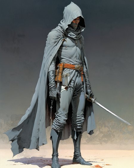 black gloved hand holding a very long straight silver sword with a black handle, <lora:add-detail-xl:0.75> <lora:xl_more_art-full_v1:0.5> <lora:Moebius (Jean Giraud) Style:1> Moebius (Jean Giraud) Style page