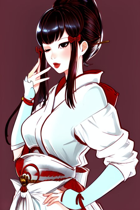 akanbe, one eye closed, finger to eye, tongue out, hand on hip, 1girl, incredibly absurdres