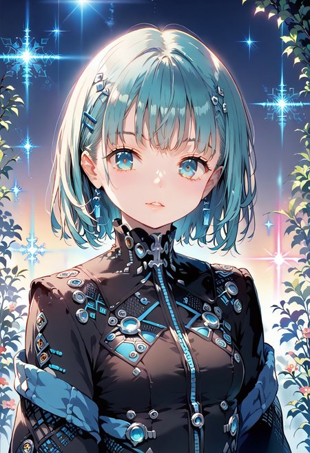 score_9, score_8_up, score_7_up, source_anime, solo, 1girl, JairouP, (work of art, Maximum quality, best qualityer, offcial art, Beauty and aesthetics: 1.2), (1 girl: 1.3), (Fractal Art: 1.3), Vibrant Aqua Blue Eyes, Medium hair with tassels,