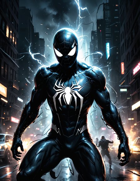 epic spiderman noir wallpaper, dynamic lighting, photorealistic fantasy concept art, trending on art station, stunning visuals, creative, cinematic, ultra detailed <lora:add-detail-xl:0.4>, <lora:xl_more_art-full_v1:0.4>