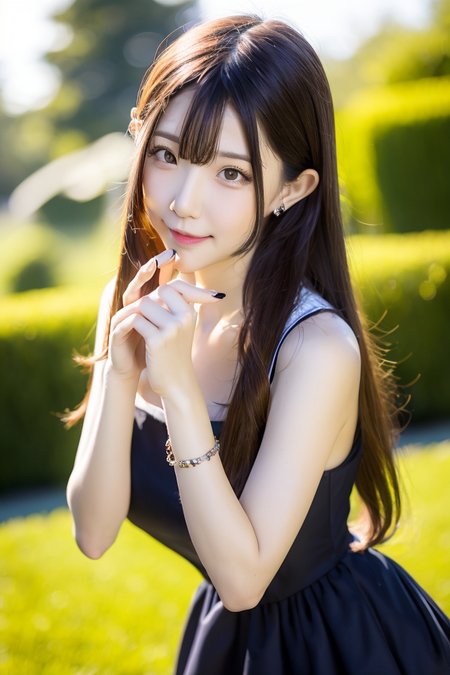<lora:AcFun_Cherry:1>  AcFun_Cherry a woman with long brown hair and hand covering mouth