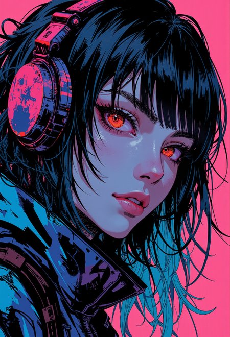 manga, anime, inksketch, vibrant digital illustration, A digital artwork in the style of cknc, upper body close up face shot of a mysterious cyberpunk wabi sabi woman,
S1n0z1ck style, A digital artwork in the style of bladerunner.
<lora:s1n0z1ck-flux-test-lora:0.3>  <lora:Anime v1.3:0.6>
<lora:ck-Sommo-Concept-Art:0.6>
<lora:ck-nc-pastel-cyberpunk:0.2>
<lora:ck-MetalGearSolid:0.45>