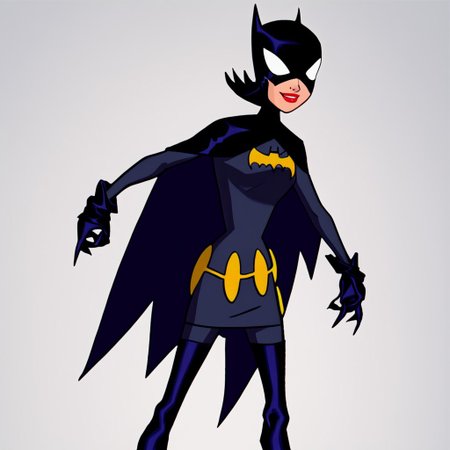 score_9, score_8_up, score_7_up, score_6_up, 1girl, full body shot, looking at viewer, solo, simple background, white background, action pose, cassandra-wayne, asian, chinese, Batgirl-outfit, black cape, white eyes, mask
Score_9, Score_8_up, Score_7_up, Score_6_up, Score_5_up, Score_4_up, source_cartoon,batgirl,1girl,solo,smile,mask,white eyes,no pupils,black hair,lipstick,red lips,black cape,bat print, black bodysuit,utility belt,black gloves,skirt,boots,CG unity 8k wallpaper,