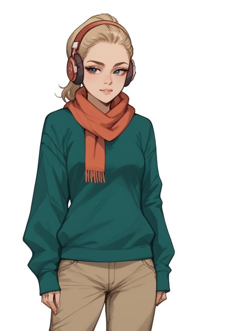 score_9, score_8_up, score_7_up, score_6_up
BREAK
beautiful woman, lfg, sweater, scarf, pants, headphones, sketch