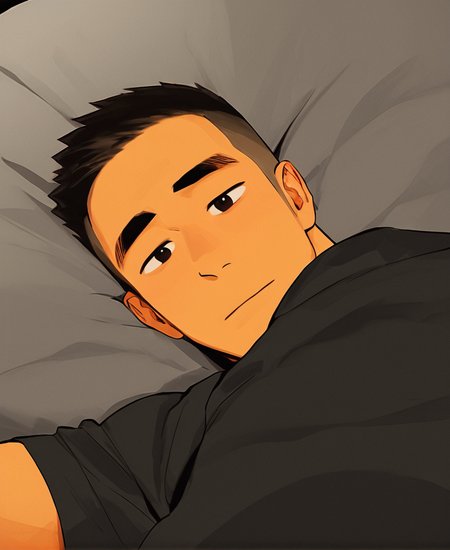 ((source anime)), breeze style, ((anime eyes:1.5, small nose, simple mouth:1.5)), short hair, score_9, score_8_up, score_7_up, Korean, <lora:Expressive_H:1.4>, ((handsome man:1.2, light skin)), (focus male, solo:1.1), masterpiece, best quality, ((1man, 1boy, mature man:1.4)), masterpiece, best quality, amazing quality, 
<lora:Breez_Style_Wv4:1>. breeze style,
breeze style, very awa, absurdres, newest, perfect quality, detailed background, high quality, intricate details, stunning masterpiece, outstanding composition, very aesthetic, ((best quality:1.2)), Male focus, (( a boy lying on bed)),