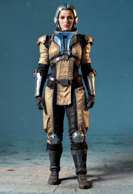 badass Corpus, corpus crewman, Tan and black corpus suit, corpus tileset,  
(Corpus helmet, wearing helmet, wearing corpus helmet), , (dark shot:1.17), ((epic)) realistic, faded, , art, (hdr:1.5), (muted colors:1.2), hyperdetailed, (artstation:1.5), cinematic, warm lights, dramatic light, (intricate details:1.1), complex background, (rutkowski:0.8),((full body:1.9)), by Blizzard entertainment, big armor, l, wearing corpus helmet, low light, facing camera, lot of details, detailed armor, half side portrait, on corpus tileset, (night time),
