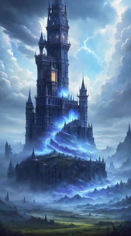 Masterwork Painting, Magnum Opus, 
HDR photo of 
Dreamscape, 
ethereal fantasy concept art of  
 <lora:Wizard_Tower-10:0.75> witow, castle, cloud, cloudy sky, grass, no humans, scenery, sky, tower, tree, 
 <lora:locon_conceptlightning_v1_from_v1_64_32:1> lghtnngprsn, lightning, storm,
. magnificent, celestial, ethereal, painterly, epic, majestic, magical, fantasy art, cover art, dreamy,
. Surreal, ethereal, dreamy, mysterious, fantasy, highly detailed,
. High dynamic range, vivid, rich details, clear shadows and highlights, realistic, intense, enhanced contrast, highly detailed,
  highres, 8k, uhd, High Dynamic Range, tonemapping, crisp details,  intricate details, fine details