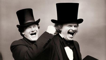 cheeky smile (Ducreux:1) top hat <lora:DucreuxV21-256:1>