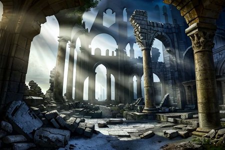 (masterpiece:1.2), (best quality,:1.2), 8k, HDR, ultra detailed, ((photorealistic)), professional light, cinematic lighting, fashion photography, ambient lighting,<lora:detail_slider_v4:3>, ruins of a sinister tower on a hill, magical lights, FanRu <lora:FantasyRuins-10:0.9>, ((perfect hands)), epiCPhoto